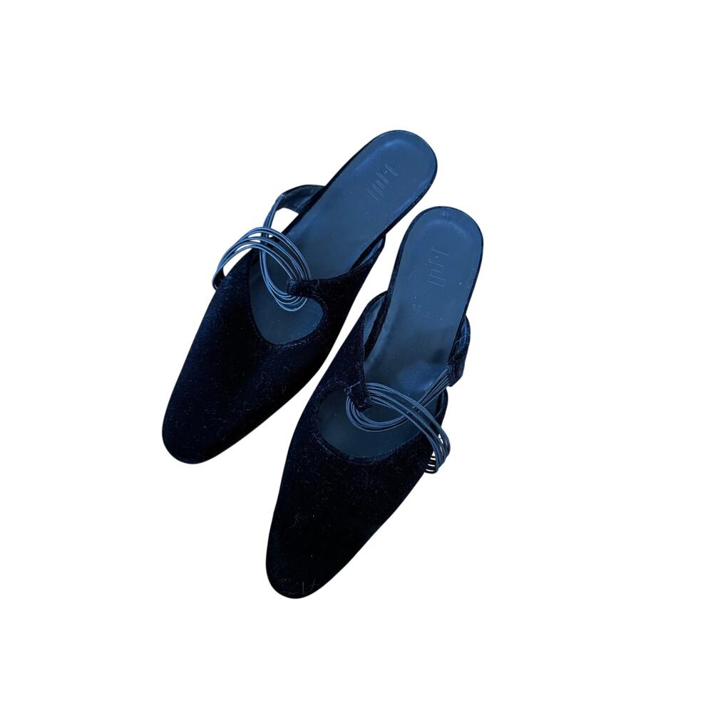 J.jill black velour pointed toe flats